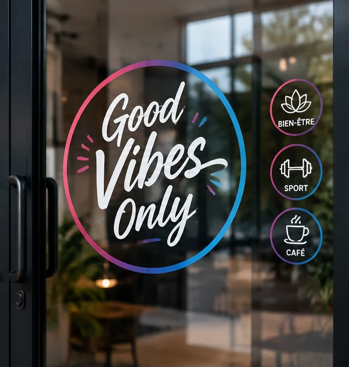 Adhésifs/Stickers - Sticker vitrine
